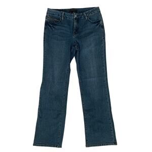 Christopher Blue Womens Sz 12 Short Cotton Stretch Bootcut Denim Blue Jeans